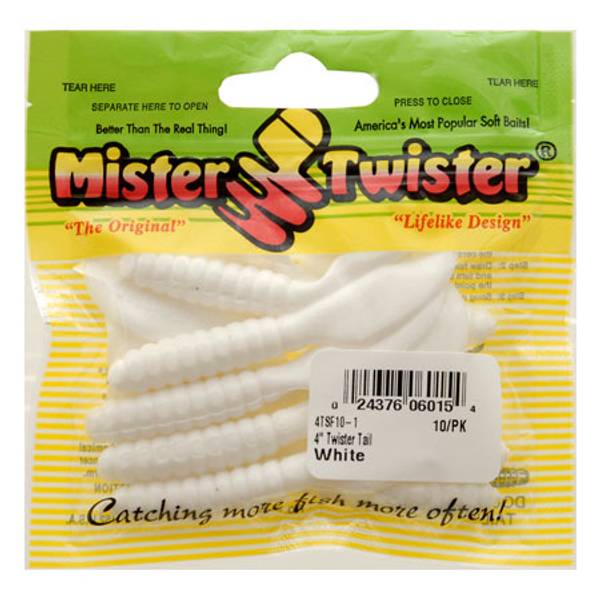 Twister Tail Lure Fishing Bait Isolated on White Background Stock