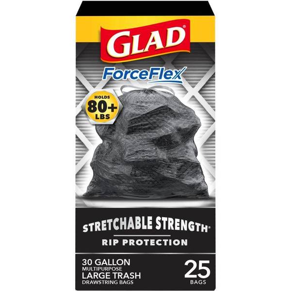 Glad ForceFlex 13-Gallon Trash Bags, 45-Count