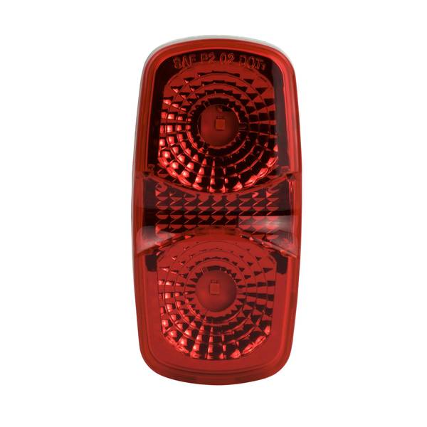Photo of LED 4" Oblong Multi-faceted Clearance/Side Marker, Red