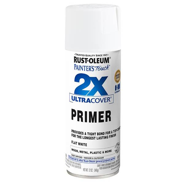 Rust-Oleum Painter's Touch 2X Ultra Cover Flat White Primer Spray 12 oz 