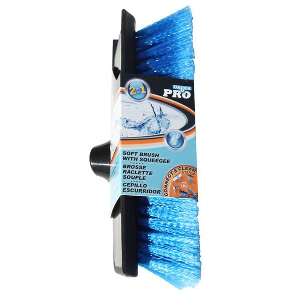 Unger 10 in. Waterflow Scrub Brush with Squeegee 964810 - The Home