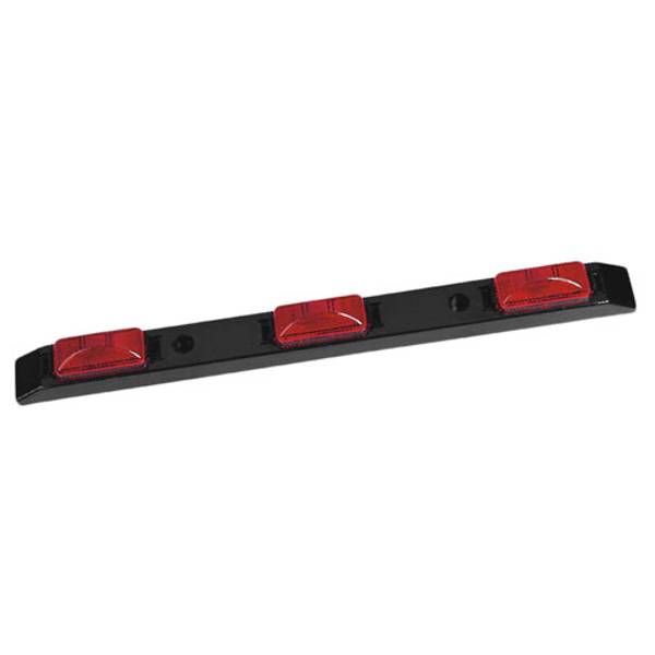 Photo of Red Sealed Identification Light Bar with Black Polycarbonate Base