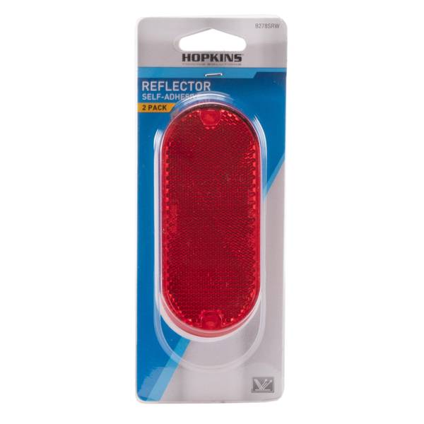 Photo of 2-Pack Red Oblong Stick-On Reflectors