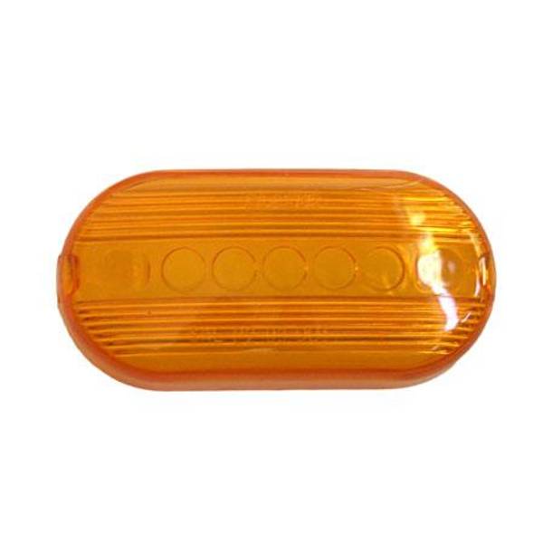 Photo of 4-1/8" Amber Oblong Clearance/Side Marker Replacement Lens