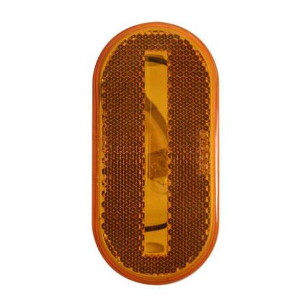 Photo of 4" Oblong Clearance/Side Marker with Reflex, Amber