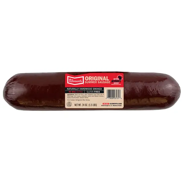 Hickory Farms Summer Sausage Semi-Dry Hardwood Smoked Farmhouse