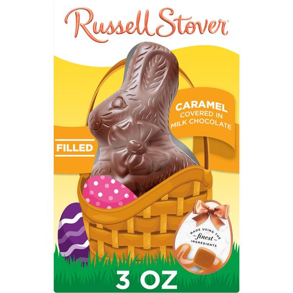 Russell Stover 3 oz Caramel Rabbit Milk Chocolate 3275197 Blain's