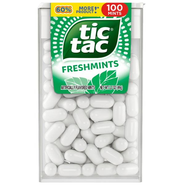 Tic Tac Fresh Breath Mint Candies, Orange Singles - 1oz