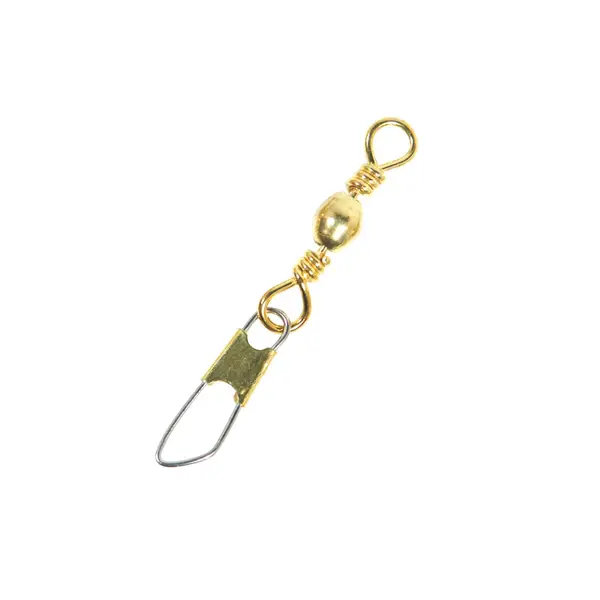 Danielson Barrel Swivels with Safety Snap Fishing Terminal Tackle, Black,  Size 12, 7-pack