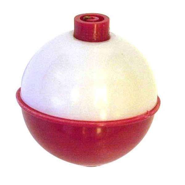 Snap On Fishing Floats Plastic Round Red & White 1 1/4
