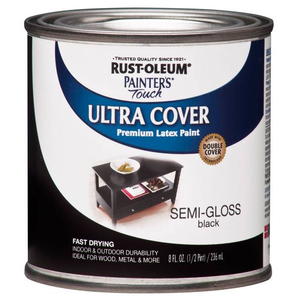 RustOleum 1/2 Pint Painter's Touch Ultra Cover SemiGloss Black