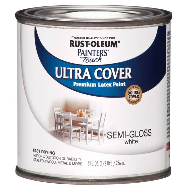 RustOleum 1/2 Pint Painter's Touch Ultra Cover SemiGloss White