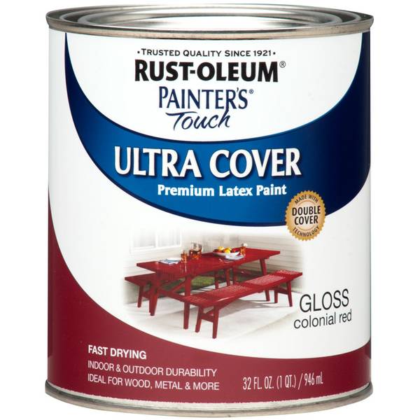 RustOleum 1 Qt Painter's Touch Ultra Cover Gloss Colonial Red Premium