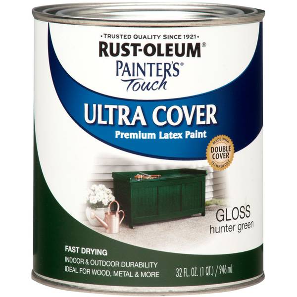 Photo of 1 Qt Painter's Touch Ultra Cover Gloss Hunter Green Premium Latex Paint