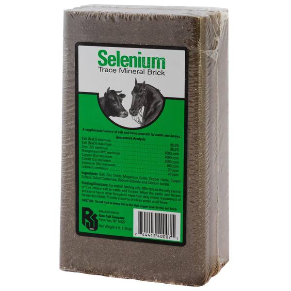 Roto Salt 4 lb Selenium Trace Mineral Salt Block 122422 Blain's