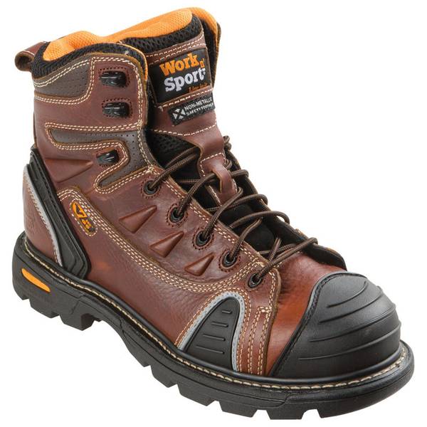 Work n' Sport Men's 9145 Composite Toe GenFlex II Boots, Brown, 9