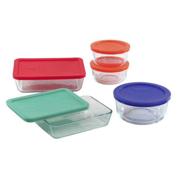  Pyrex Simply Store 6-Piece Rectangular Glass Food Storage Set:  Kitchen Storage And Organization Product Sets: Home & Kitchen