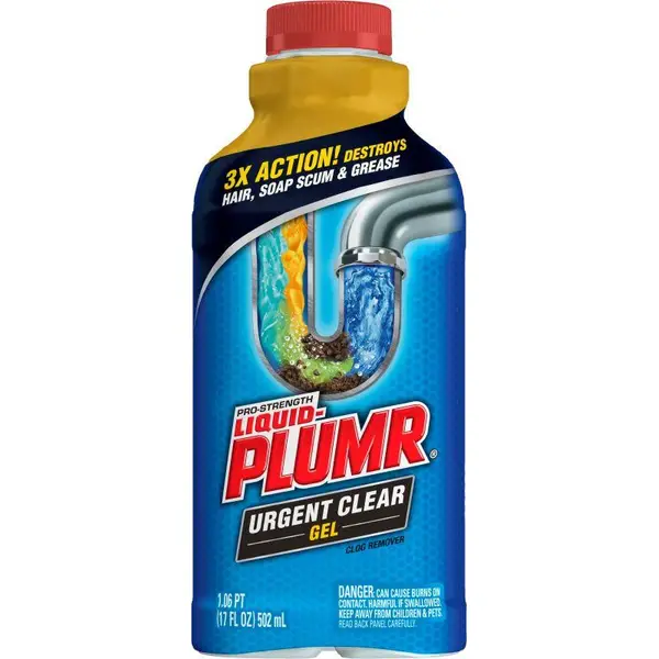 Drano Liquid Drain Clog Remover and Cleaner for Shower or Sink Drains  Unclogs and Removes Hair Soap Scum Blockages, Multi, 32 Fl Oz