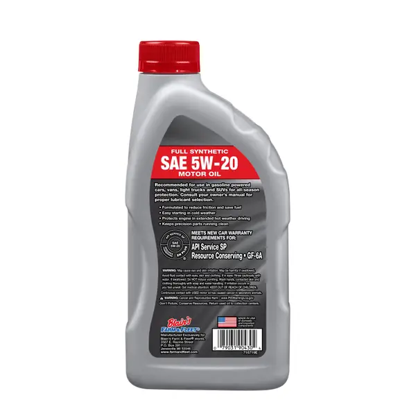 Blain's Farm & Fleet 1 Quart 5W-20 Full Synthetic Motor Oil