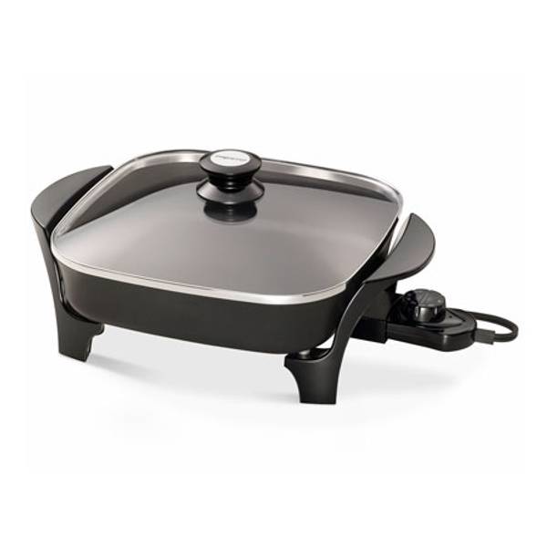  16 inch Nonstick Electric Skillet - Large Capacity Serves 4 to  6 People: Home & Kitchen