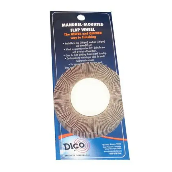Dico Mandrel Mounted 80 Grit Flap Wheel - 7600266 | Blain's Farm