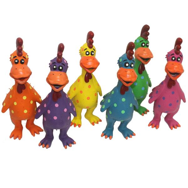 Photo of Globkens Latex Chicken Dog Toy Assortment