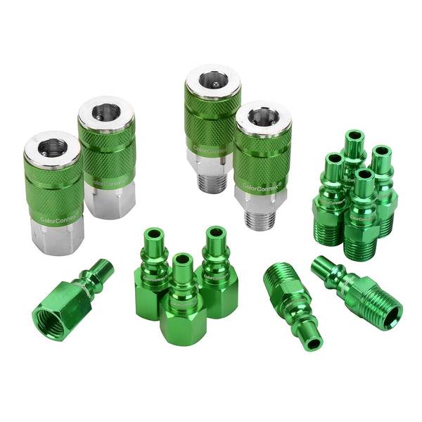 Legacy 3-Piece ColorConnex Type B 1/4" Coupler And Plug Kit, 14 Pieces ...