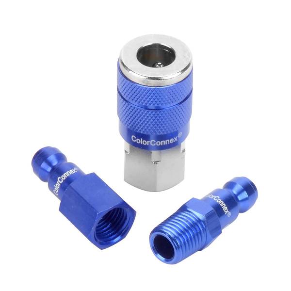 Photo of 3-Piece ColorConnex Type C 1/4" Coupler and Plug Kit