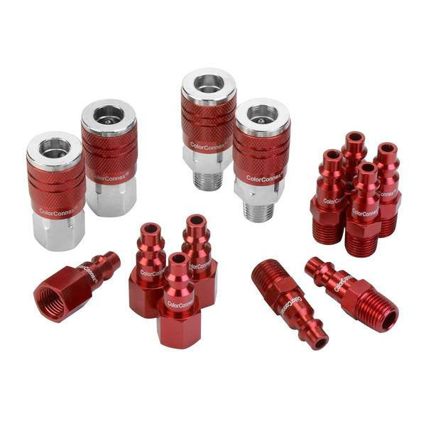 Photo of 3-Piece ColorConnex Type D 1/4" Coupler and Plug Kit