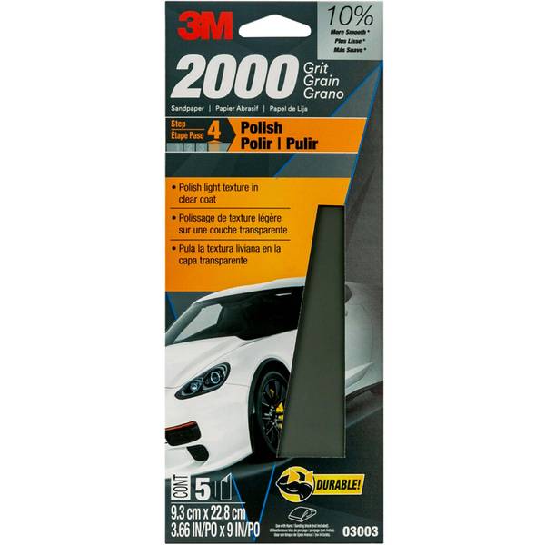 Photo of 5-Pack 3-2/3" x 9" 1500 Grit Wetordry Sandpaper