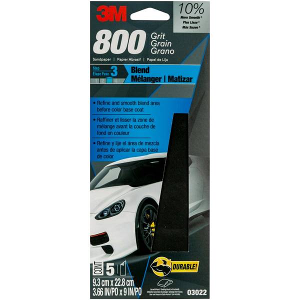 Photo of 5-Pack 3-2/3" x 9" 1500 Grit Wetordry Sandpaper