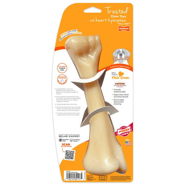 Nylabone XX-Large Chicken Power Chew Monster Bone Dog Chew Toy