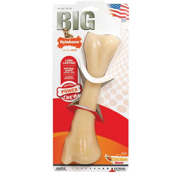 Nylabone DuraChew Bone Peanut Butter Regular Size Dental Nylon Toy for Dogs