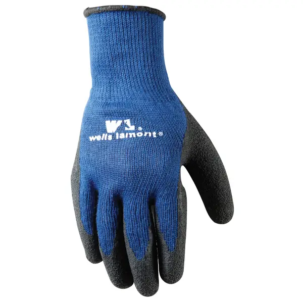 Men's Coated Grip Work Gloves, Nitrile Coating, Medium (Wells
