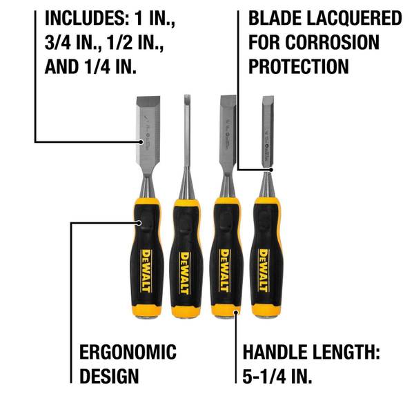 Reviews for DEWALT Wood Chisel Set (3-Piece) and (2) 1-1/2 in. Wood Chisels