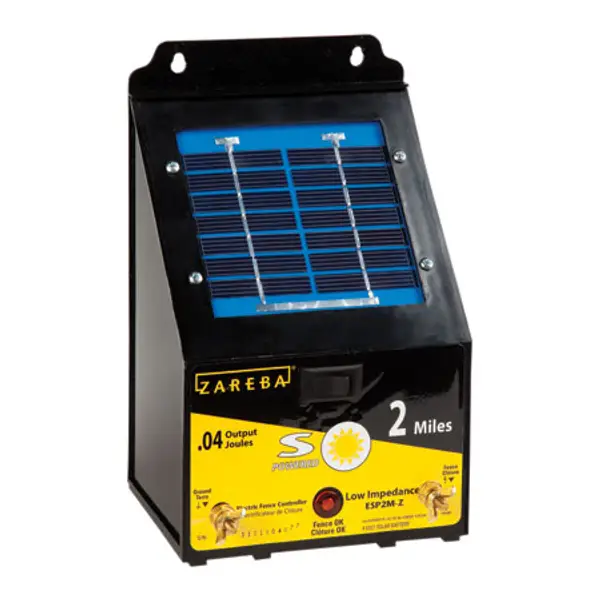 Zareba ESP2MZ Electric Fence Charger 2 Mile Solar Low Impedance Industrial New 