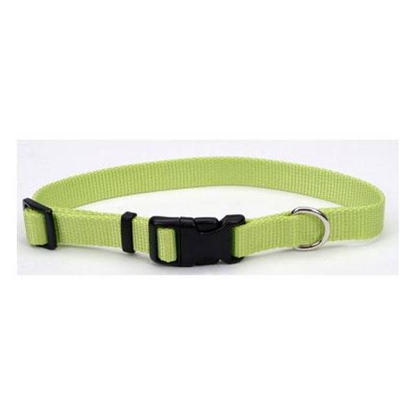 Coastal Pet Tuff Buckle Adjustable Nylon Collar, Lime, 10-14