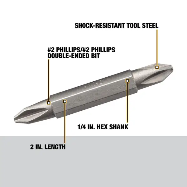 DEWALT #2 Phillips Double Ended Bit - DW2029 Z | Blain's Farm & Fleet