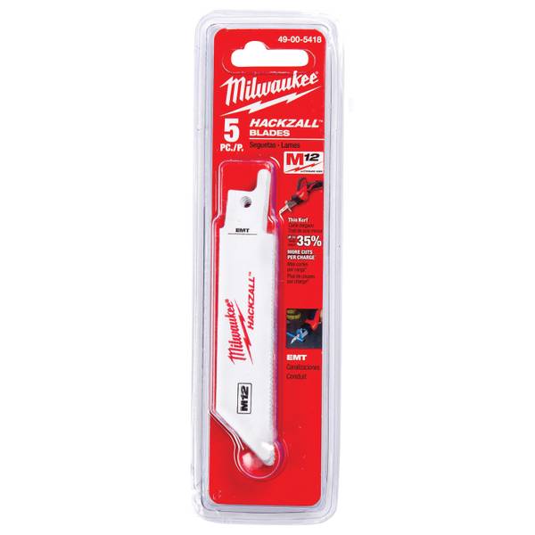 Milwaukee 49005418 5Pack 4" EMT/Tube HACKZALL Blade Set Blain's