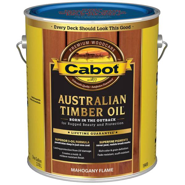 Cabot 1 Gallon Australian Timber Oil, Mahogany Flame 1401945907