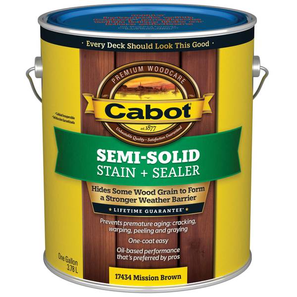 Cabot 1 Gallon Neutral Base Low VOC Semi-Solid Stain and Sealer ...