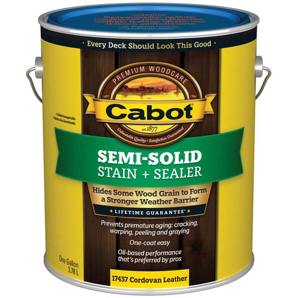 Cabot 1 Gallon Semi Solid Stain Sealer Low Voc Cordovan Brown 1400017437007 Blains 7330