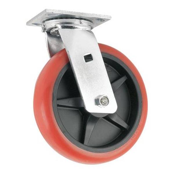 Photo of 900 lb 8" Swivel Polyurethane Caster