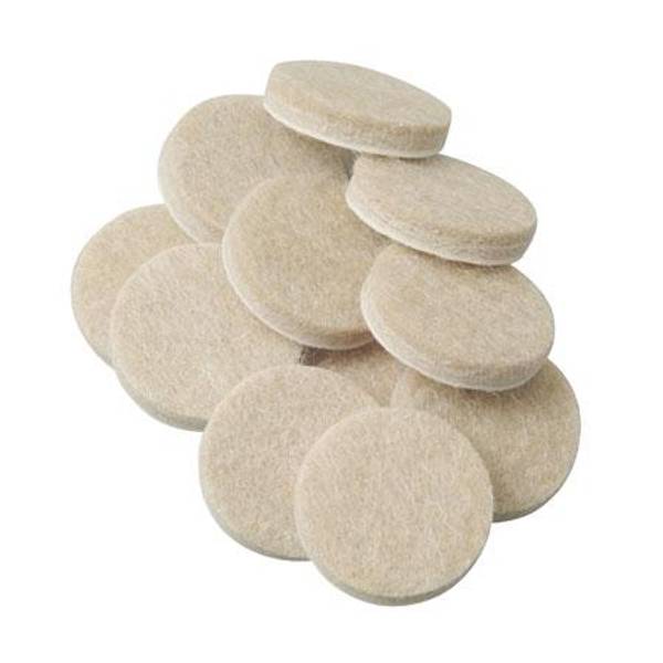 Soft Touch by Waxman 1" Oatmeal Self Stick Round Felt Pads 4719095N