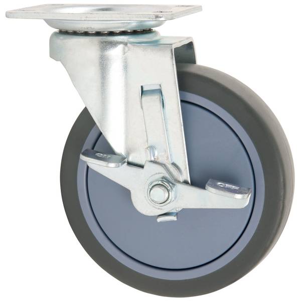 Titan Casters Dyna Tread Wheel with Brake, 5" 4031555T Blain's Farm