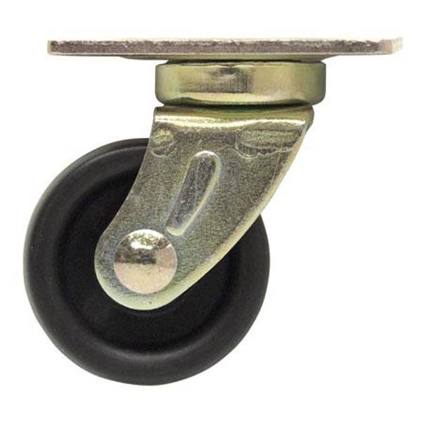 Photo of 40 lb 1 1/4" Plate Black Roller Caster