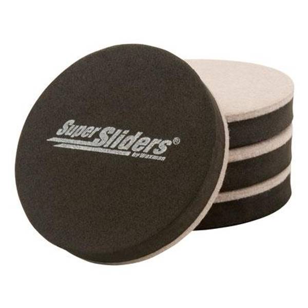 SuperSliders Gorilla Glue Technology Round Gripper Pads - Black - 1 in