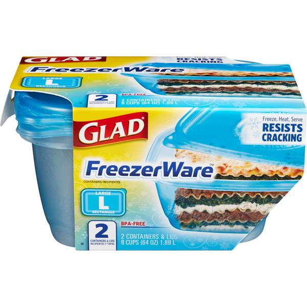 Glad Food Storage Containers, 24 oz, 5 Count