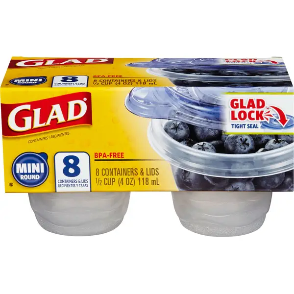 GladWare Home Snack Food Storage Containers, Small Rectangle Holds