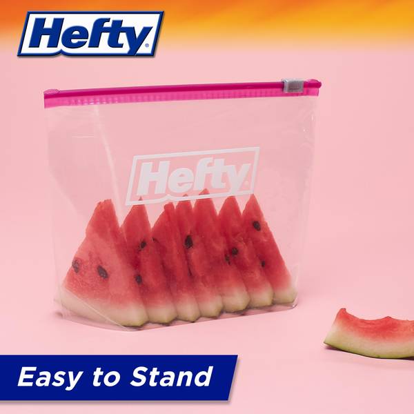 Hefty Slider Jumbo Storage Bags, 2.5 Gallon Size, 12 Count